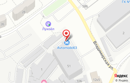 Автомойка Avtomoiki63 в Железнодорожном районе на карте