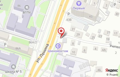 Шиномонтажная мастерская в Центральном районе на карте