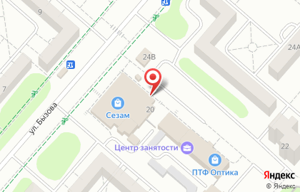 Магазин Реал Авто на улице Бызова на карте