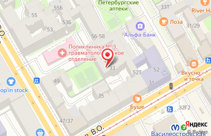 Почтовое отделение №4, Василеостровский район на карте