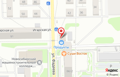 Продовольственный магазин Гастроном в Калининском районе на карте