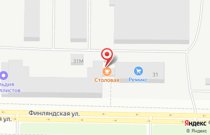 Торговая компания Метбиз на Финляндской улице на карте