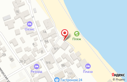 Продовольственный магазин на Приморской улице на карте