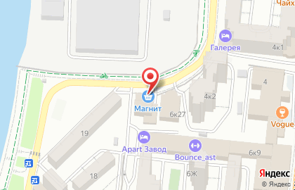 Супермаркет Магнит на улице Савушкина, 6в на карте