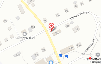 Продовольственный магазин на Центральной, 45в на карте