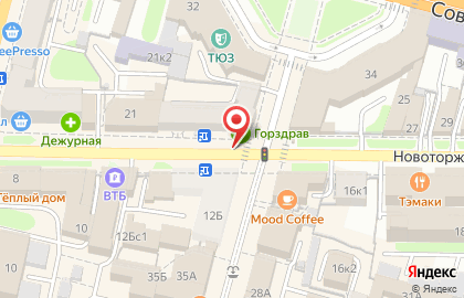Фиолетовая корова на Новоторжской улице на карте