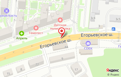 Айс на Егорьевском шоссе на карте