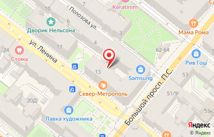 Антик на улице Ленина на карте