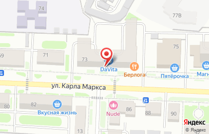 Магазин Спорт лига на улице Карла Маркса на карте