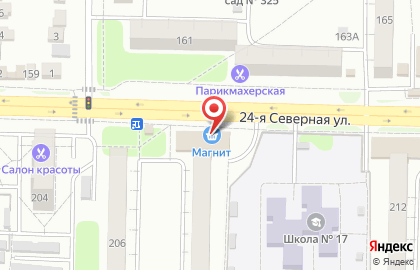 Супермаркет Магнит на 24-ой Северной улице на карте