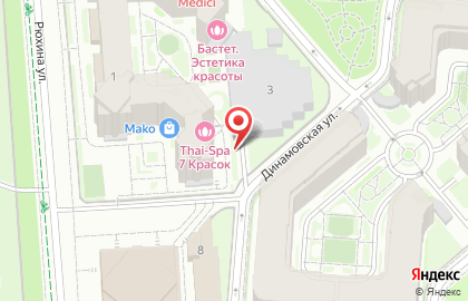 Пирс на Крестовском острове на карте