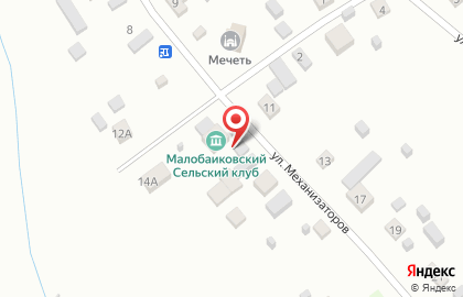 Малобаиковский сельский клуб на карте