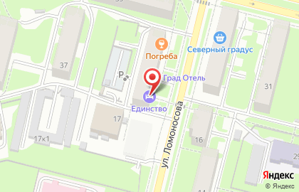 Гостиница Единство на карте
