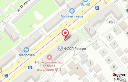 Продовольственный магазин на проспекте Дзержинского на карте