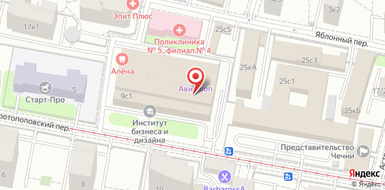 Стоматологическая клиника Алена в Протопоповском переулке на карте
