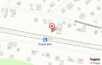 Коренёво, железнодорожная станция на карте
