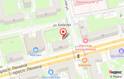 Цветы, ИП Меликов Н.А. на проспекте Ленина на карте