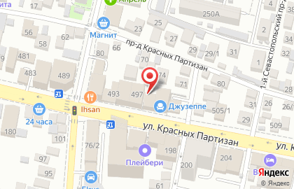 Ёж на улице Красных Партизан на карте