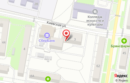 Общежитие в Брянске на карте