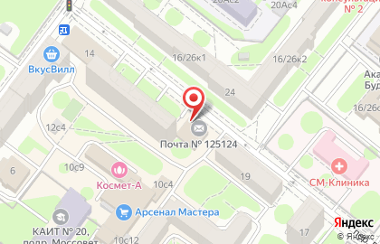 Магазин продовольственных товаров на улице Расковой на карте