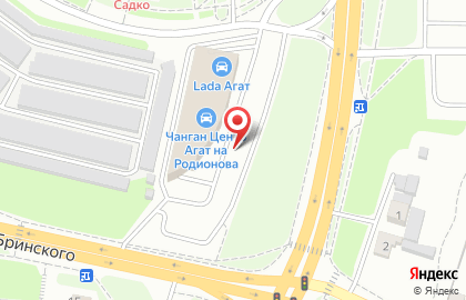 Автосалон и сервисный центр Hyundai АГАТ на улице Родионова, 203 на карте