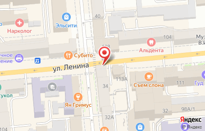 Банк Горящих Туров на улице Ленина на карте