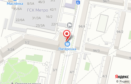 Супермаркет Пятёрочка на проспекте Ворошилова на карте