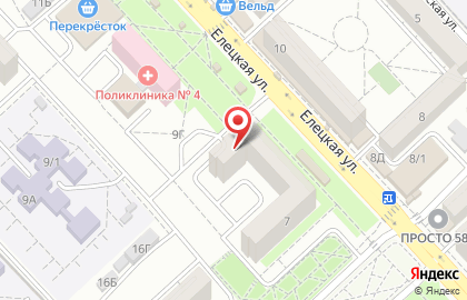 Лабораторная служба Helix на Елецкой улице на карте