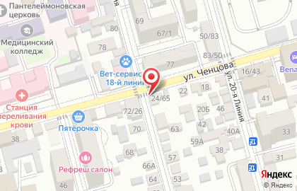Магазин овощей и фруктов в Ростове-на-Дону на карте