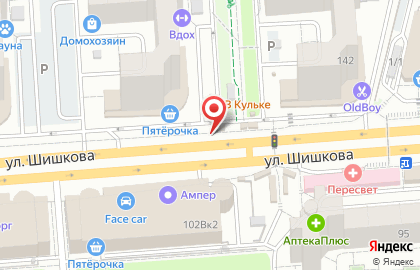 Киоск по продаже цветов в Центральном районе на карте