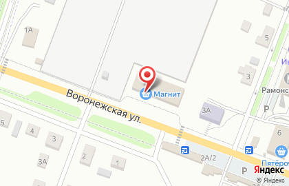 Супермаркет Магнит в Воронеже на карте