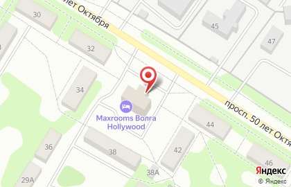 Гостиница MAXROOMS Волга Рыбинск HOLLYWOOD на карте