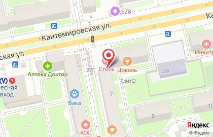 Салон красоты На Невском на Кантемировской улице на карте