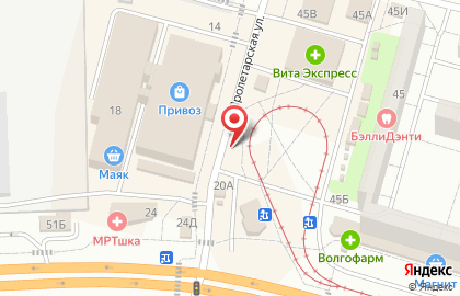 Киоск фастфудной продукции на Пролетарской улице на карте