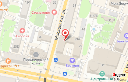 Магазин канцелярских и художественных товаров Депозит на Московской улице на карте