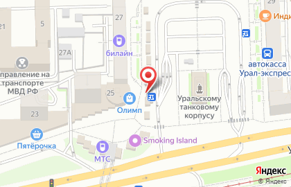 Офис продаж Билайн на улице Челюскинцев на карте