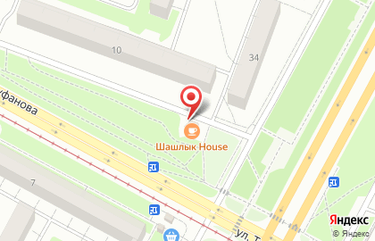 Кафе быстрого питания в Ярославле на карте