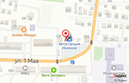 Киоск фастфудной продукции на улице 1 Мая на карте