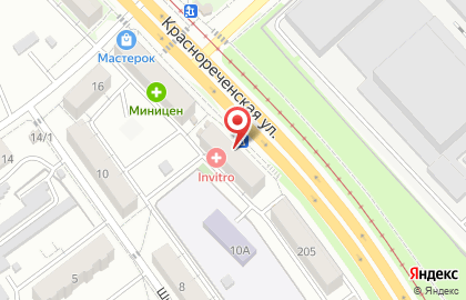 Магазин Народный на Краснореченской улице на карте