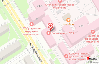 Больница Сургутская окружная больница на карте