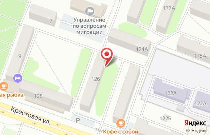 Магазин Мясной двор на Крестовой улице на карте