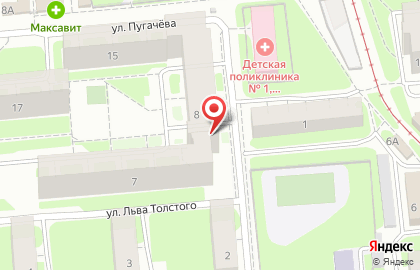 Школа боевых искусств Сэнэ на улице Льва Толстого на карте