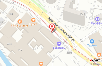 Московские кабельные сети на Краснобогатырской улице на карте