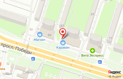 Супермаркет Spar на проспекте Победы на карте