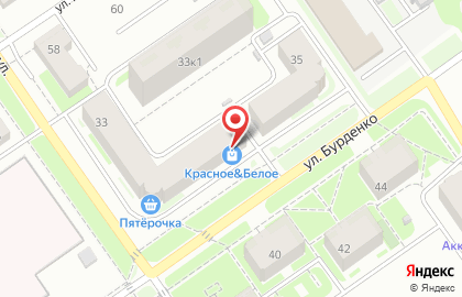 Магазин Красное & Белое на улице Бурденко, 33 на карте