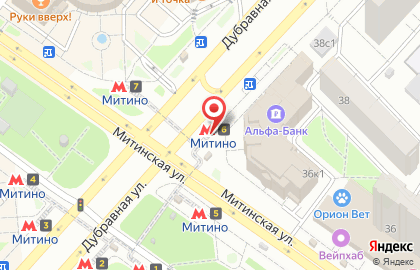 Кофейный автомат Paulig на Митинской улице на карте