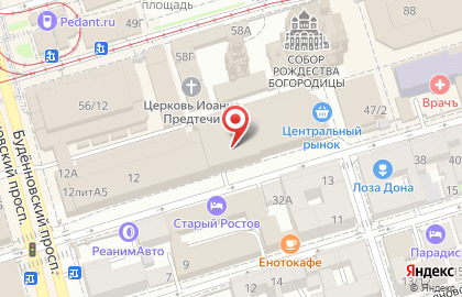 Старый Ростов на Тургеневской улице на карте