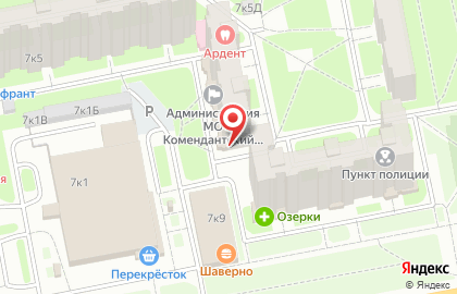 Муниципальное образование округ Комендантский аэродром на карте