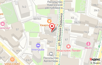 Антикафе Квартира7 на улице Большая Ордынка на карте