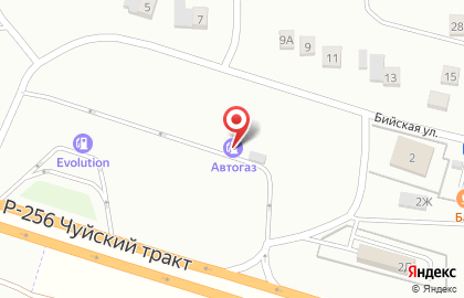 СТО АвтоГаз в Ленинском районе на карте
